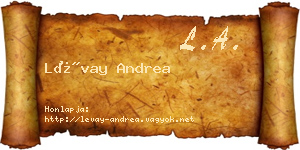 Lévay Andrea névjegykártya