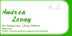 andrea levay business card